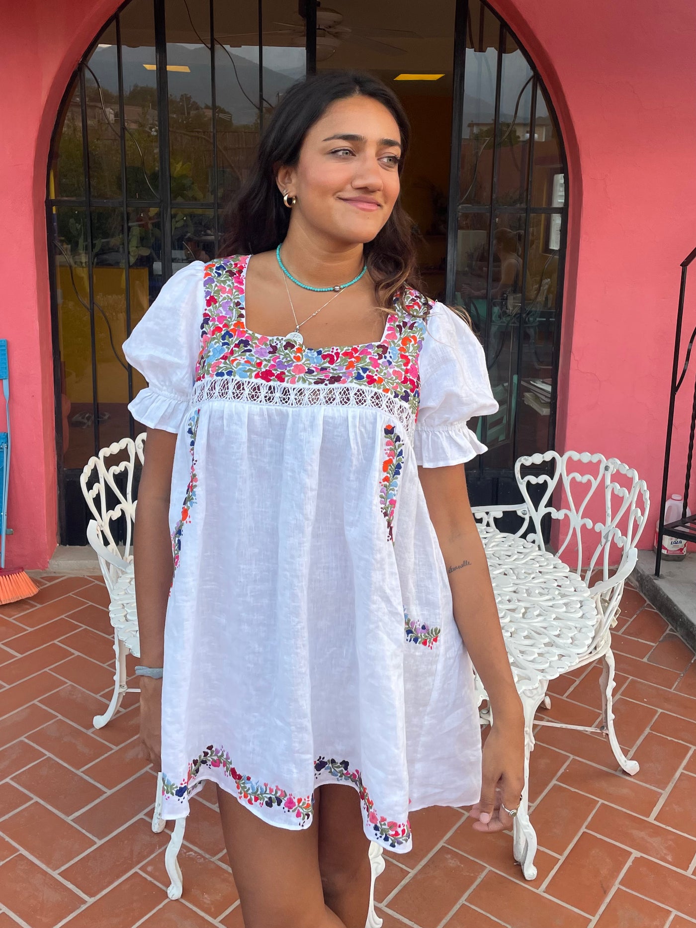 Holly Dress - with puff sleeves