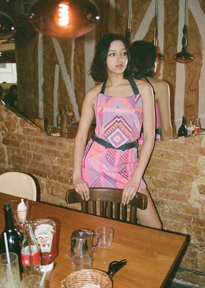 Aziza Halter Corset - Pink